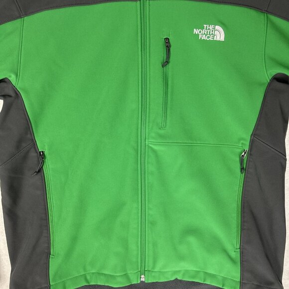 North Face Jacket Mens Large Green Gray Apex Fleece Lined Casual Outdoors Zip Up - Picture 3 of 11